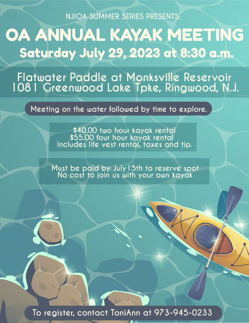 Annual Kayak Meeting Northern Jersey Intergroup Overeaters Anonymous
